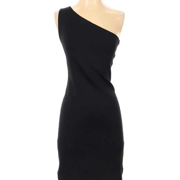 Helmut Lang Black Cocktail Dress One Shoulder XS - Picture 1 of 6
